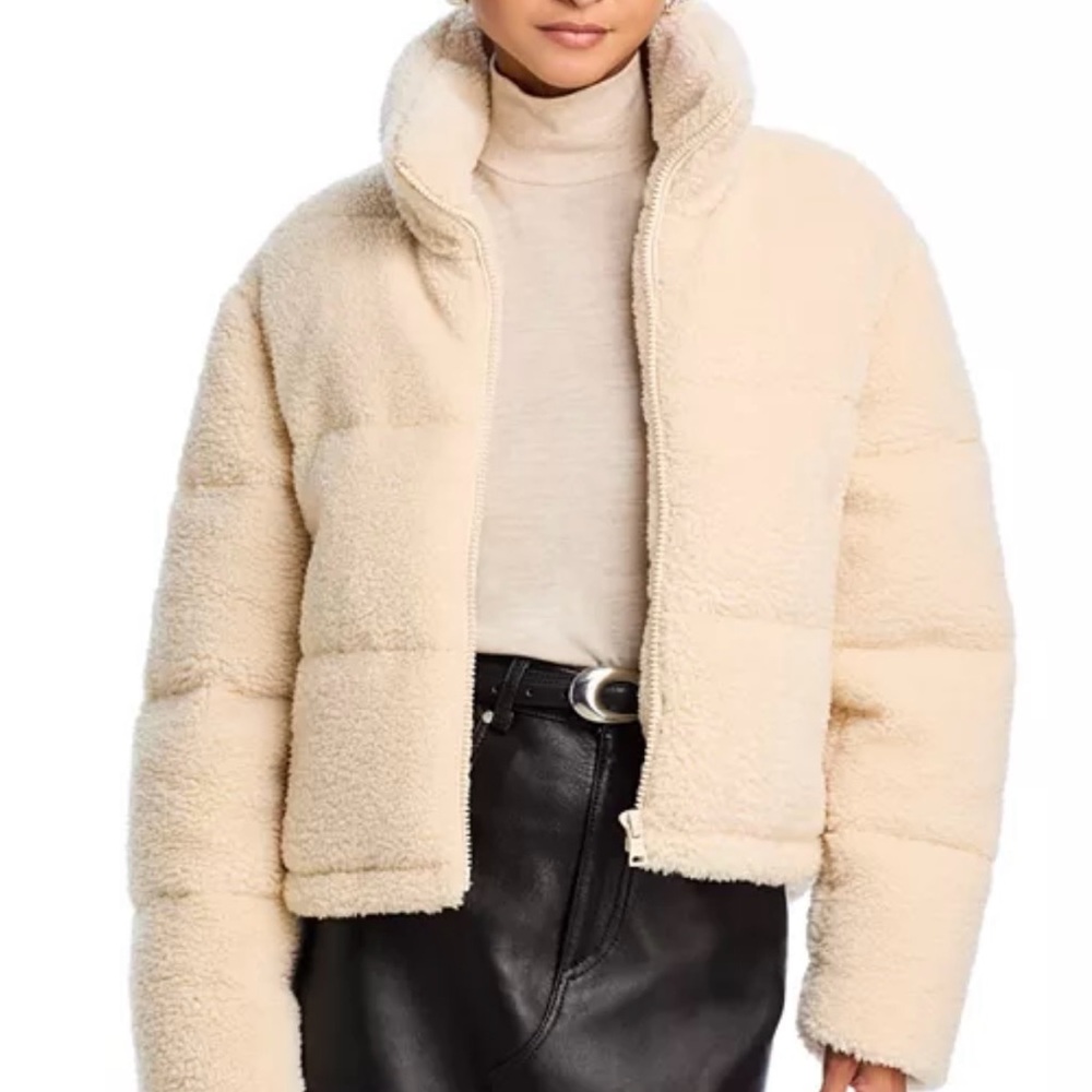 Like New Aqua Cream Puffer Jacket